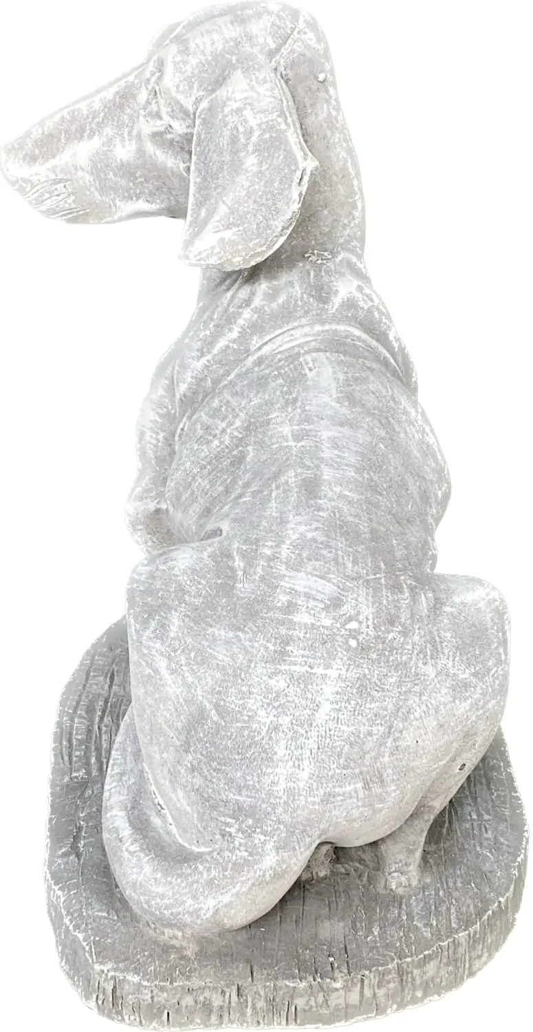  Product image 6 of the product “Timber - Dachshund sitting on base, 35cm L | cast stone ”